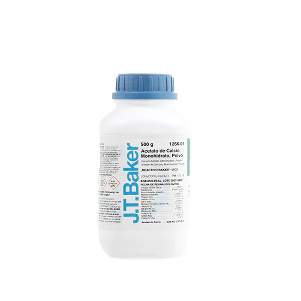Acetato de Calcio monoh. RA. ACS 500g.